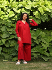 Womens Red Regular Co-ords