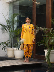 Womens Yellow Regular Co-ords