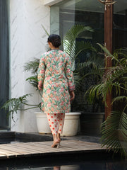 Womens Peach Regular Co-ords