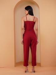 Womens Red Regular Co-ords