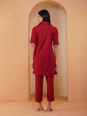 Womens Red Regular Co-ords