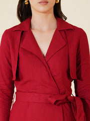 Womens Red Regular Dress