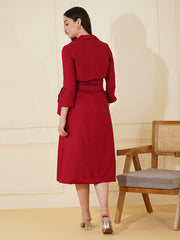 Womens Red Regular Dress