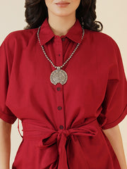 Womens Red Regular Dress