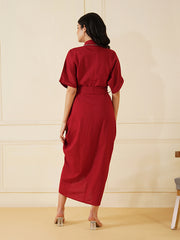 Womens Red Regular Dress