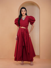 Womens Red Regular Co-ords