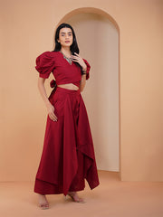 Womens Red Regular Co-ords