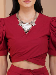 Womens Red Regular Co-ords