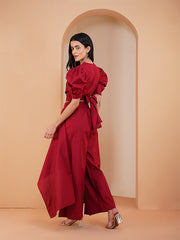 Womens Red Regular Co-ords