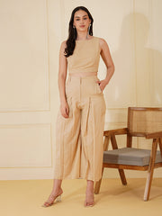Womens Beige Regular Co-ords