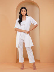 Womens White Regular Co-ords