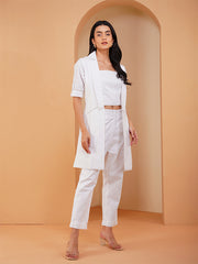 Womens White Regular Co-ords