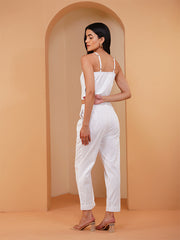Womens White Regular Co-ords