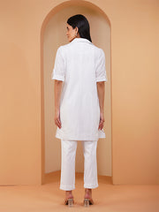 Womens White Regular Co-ords
