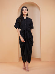 Womens Black Regular Dress