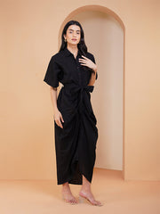 Womens Black Regular Dress