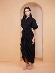Womens Black Regular Dress