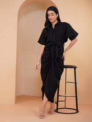 Womens Black Regular Dress