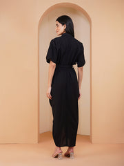 Womens Black Regular Dress