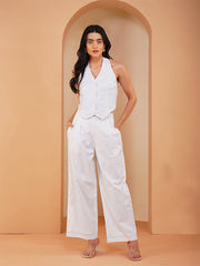 Womens White Regular Co-ords