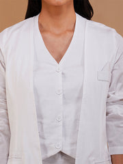 Womens White Regular Co-ords