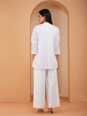 Womens White Regular Co-ords