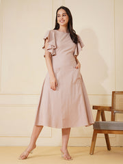 Womens Champagne Regular Dress