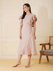 Womens Champagne Regular Dress