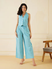Womens Blue Regular Co-ords