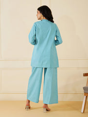 Womens Blue Regular Co-ords