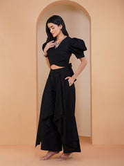 Womens Black Regular Co-ords