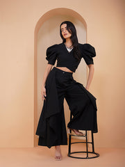 Womens Black Regular Co-ords