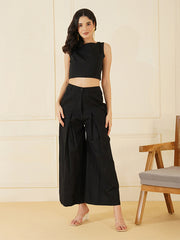 Womens Black Regular Co-ords