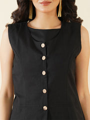 Womens Black Regular Co-ords