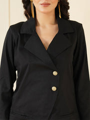 Womens Black Regular Co-ords