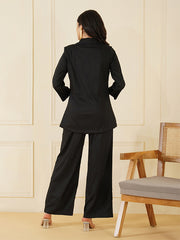 Womens Black Regular Co-ords