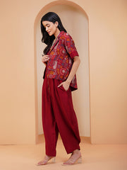 Womens Red Regular Co-ords
