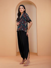 Womens Black Regular Co-ords