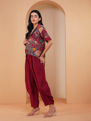 Womens Maroon Regular Co-ords