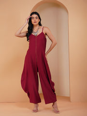 Womens Maroon Regular Co-ords
