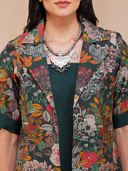 Womens Green Regular Co-ords