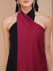 Womens Maroon Regular Jumpsuits