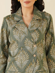 Womens Green Regular Co-ords