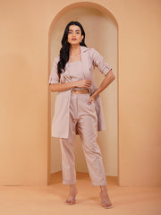 Womens Beige Regular Co-ords