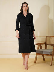 Womens Black Regular Dress