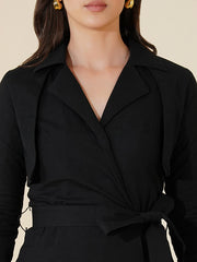 Womens Black Regular Dress
