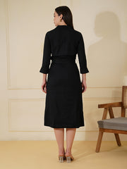 Womens Black Regular Dress