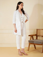 Womens White Regular Co-ords