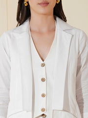 Womens White Regular Co-ords