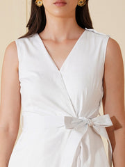 Womens White Regular Jumpsuits